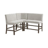 Seneca Counter 3PC Corner Bench with Grey Fabric