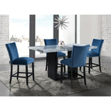 Valentino White 5PC Dining Set-Table & Four Chairs
