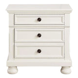 Laurelin 3 Drawer Nightstand in White 1714W-4