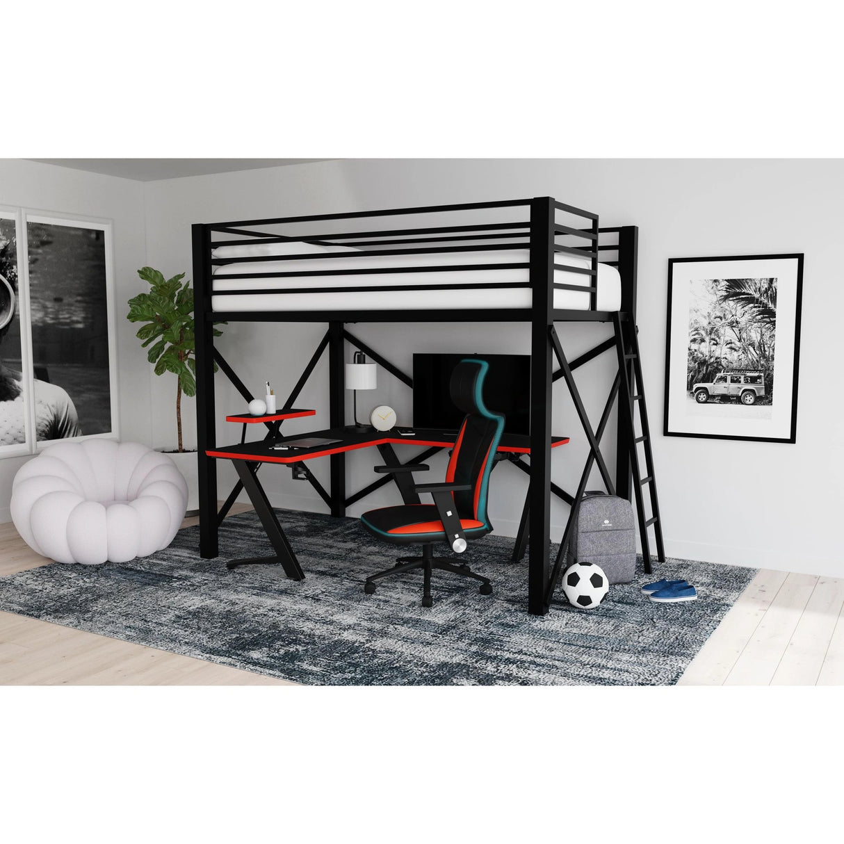 Waterside L shape Desk in Black