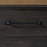 Montrose Server and Hutch with LED Light in Espresso and Brown