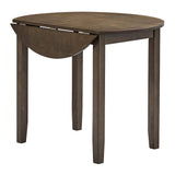 Round Dining Table w/Drop Leaf