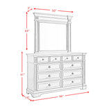 Glenmore Dresser and Mirror Set in Aged Grey