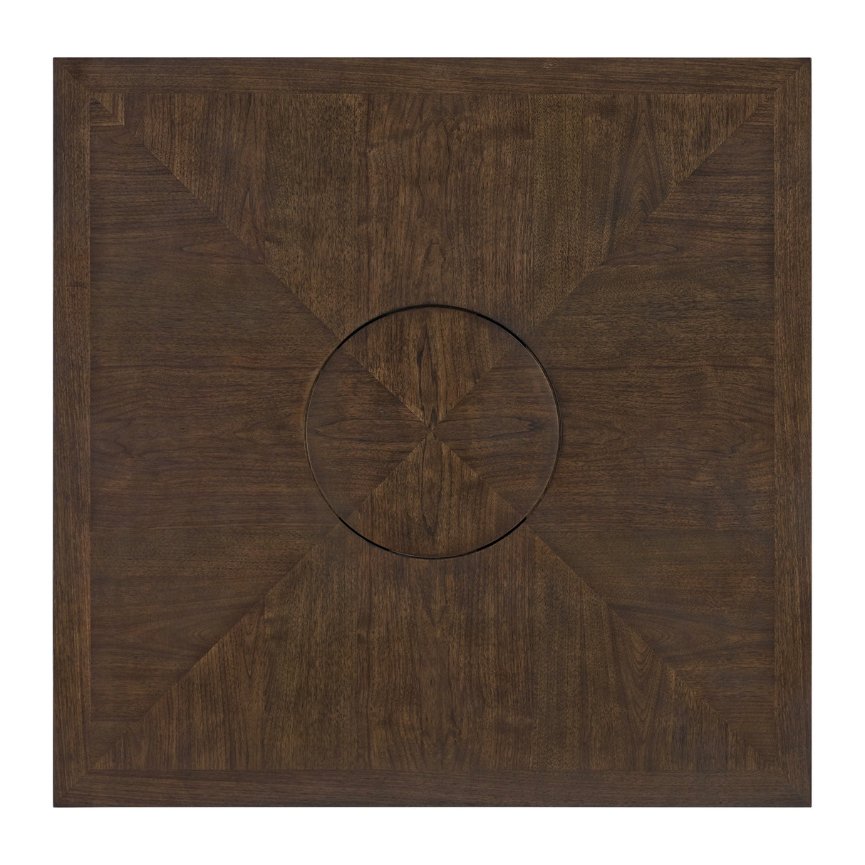 Seneca Square Counter Table with Lazy Susan in Brown