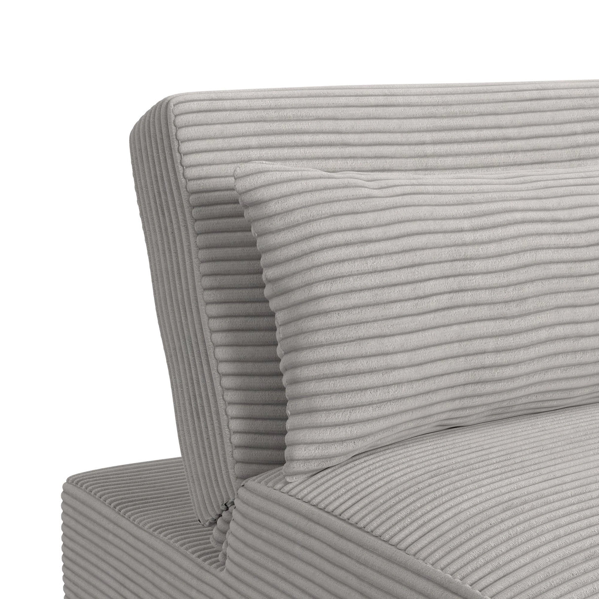 Pluto Chair with kidney pillow, Klik Klak and Pop up in Coronado Grey