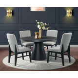 Portland Standard Height Dining Set in Black-Rectangular Table and Four Chairs