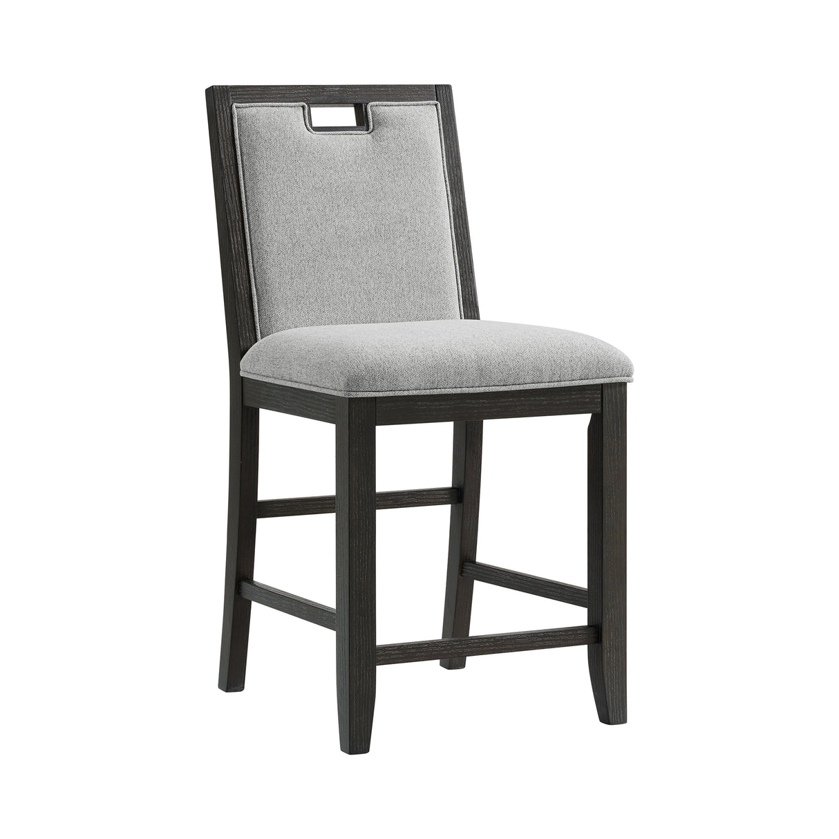 Elodie Counter Chair with Grey Fabric in Charcoal (2 Per Carton)