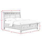 Gage Sleigh Storage Bed in Chestnut
