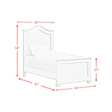 Kona Bedroom Set with 2 Nightstands in White