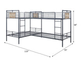 L Shape Bunk Bed (T/T/T/T)