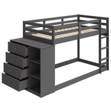 Bunk Bed (T/T) w/4 Drawers & 3 Compartments