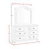 Kona Dresser and Mirror Set in White