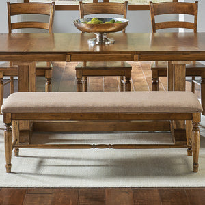 BENSQ295K Upholstered Bench - Smokey Quartz