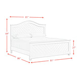 Kona Bedroom Set with 2 Nightstands in White