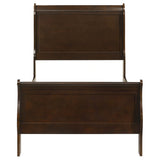 Louis Philippe Sleigh Panel Bed