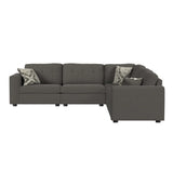 Options One Corner in Palmer Plus Ash with 1 Pillow 20"ÔøΩ