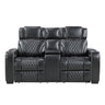 Apex-Power Double Reclining Love Seat with Center Console, Power Headrests, Storage Arms with Cup Holders, Wireless charger, Air Massage and Heat, LED Lighting and Charging Ports image