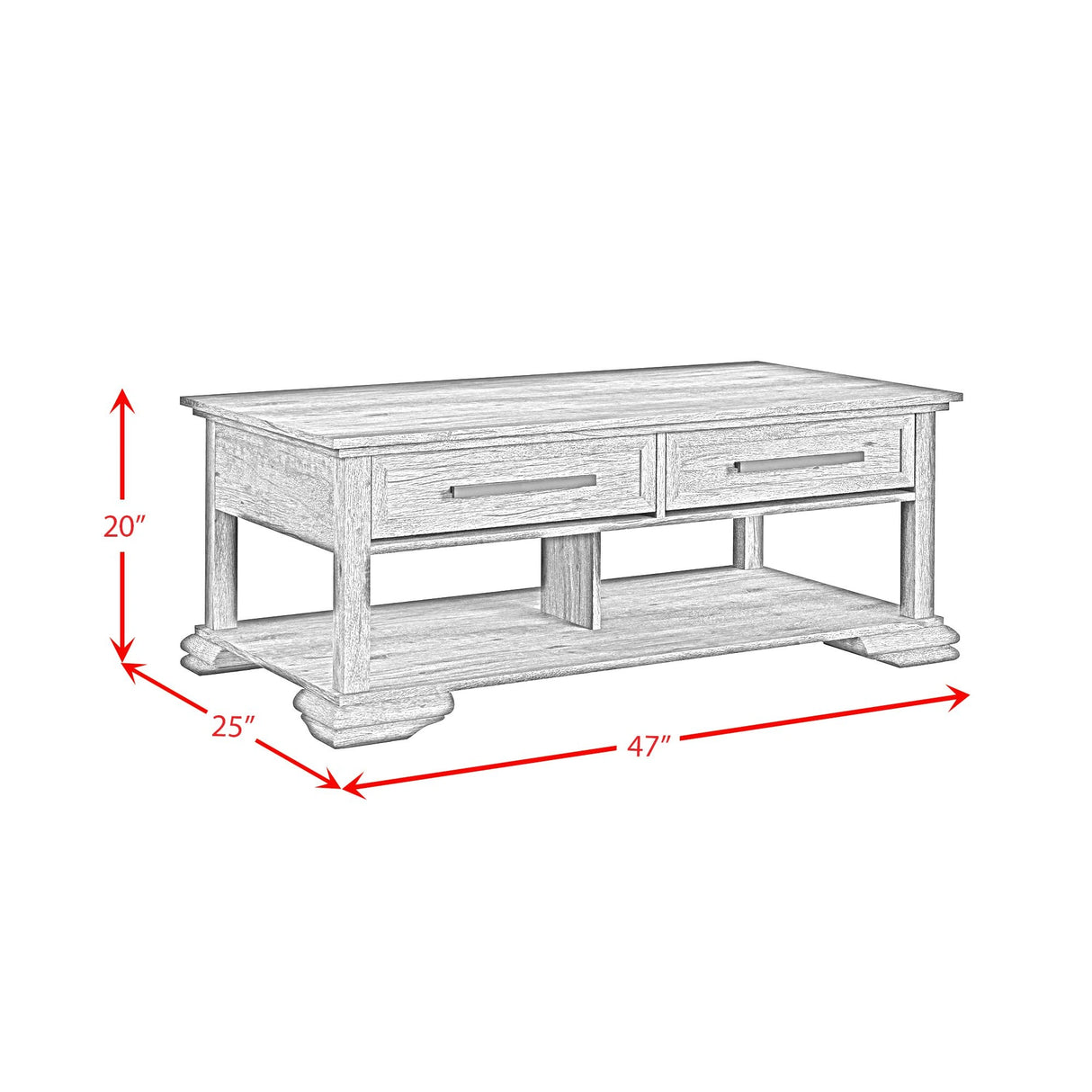 Park Ridge Coffee Table in Charcoal