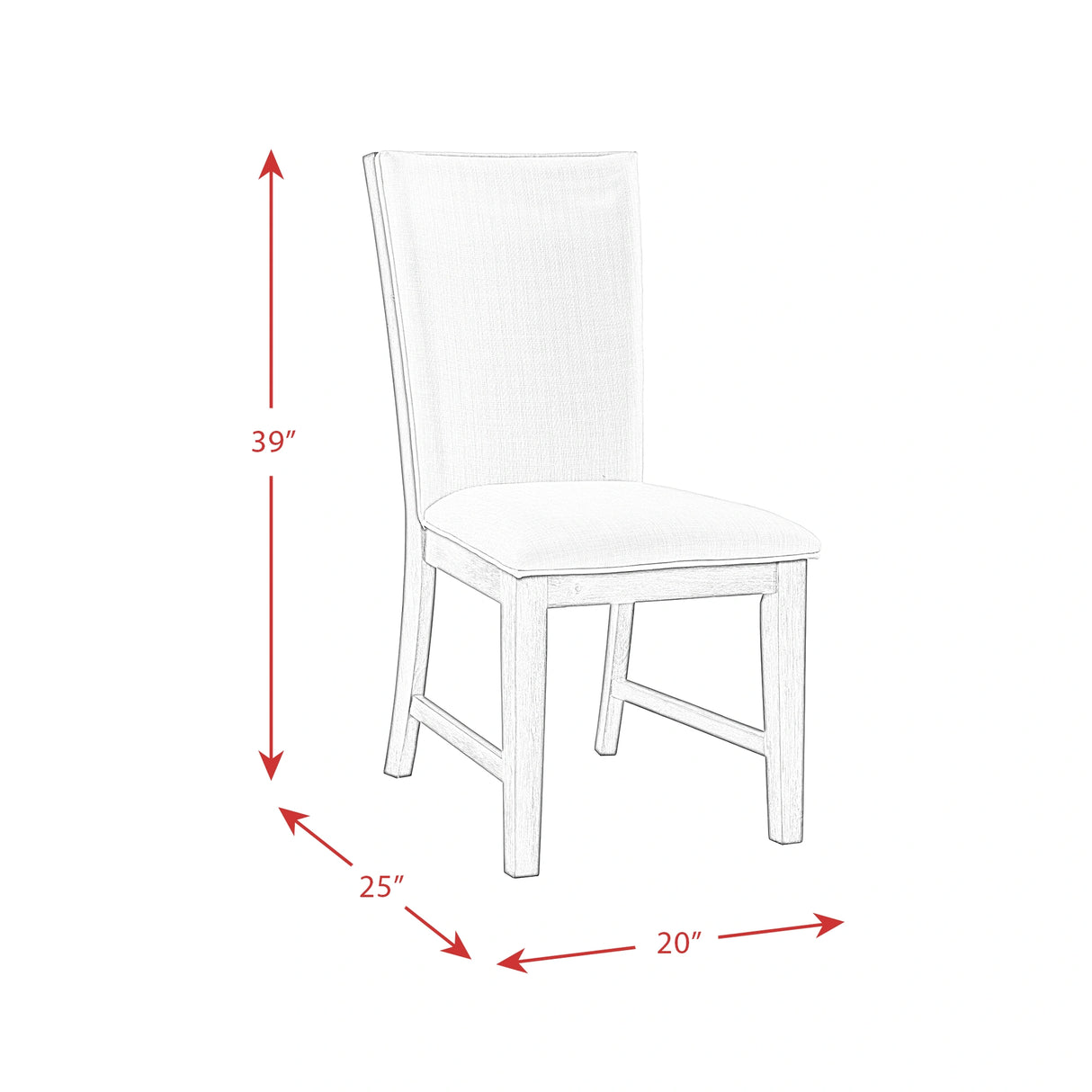 Grady 7PC Dining Set-Table & Six Upholstered Side Chairs
