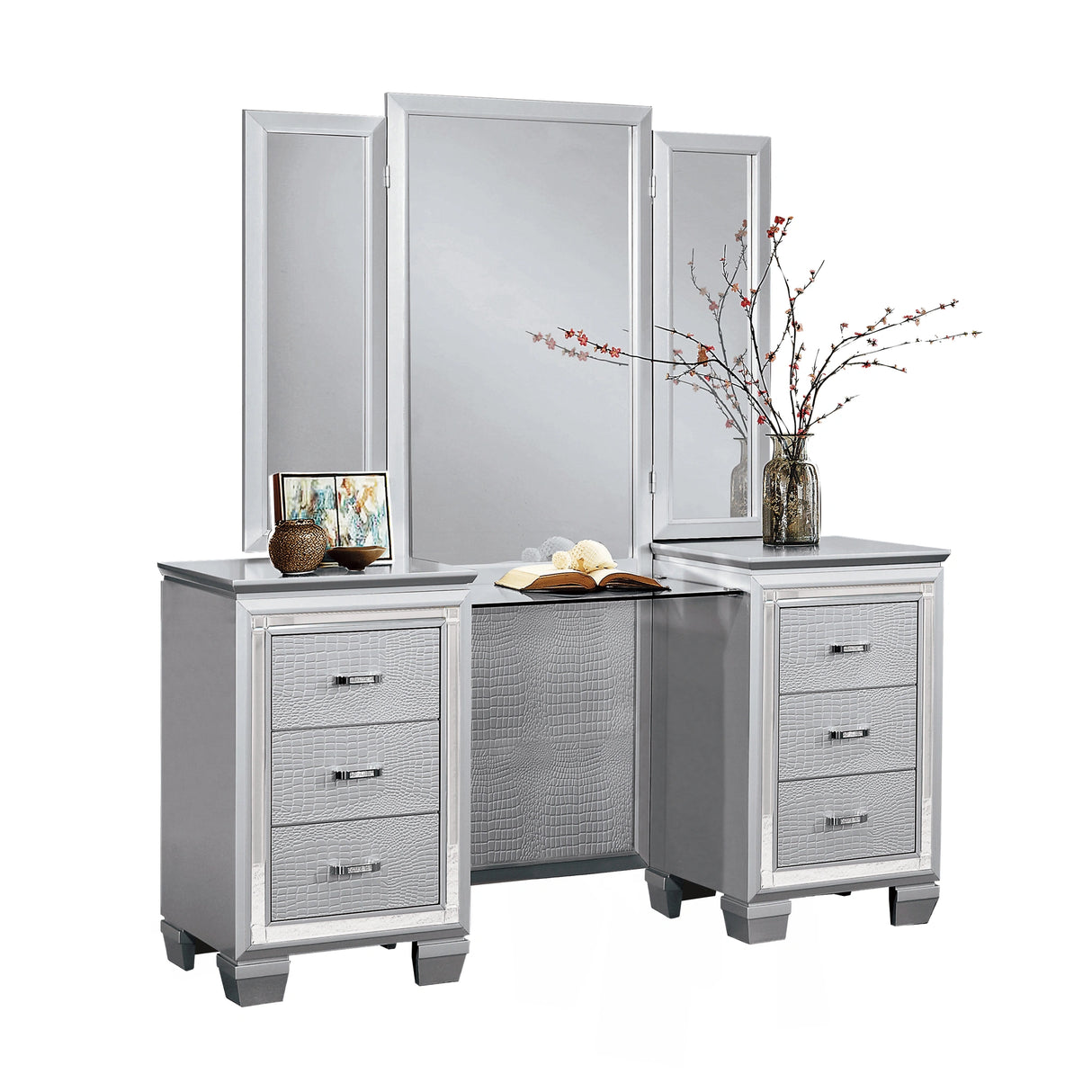 Allura-(3) Dressing Table with Mirror image