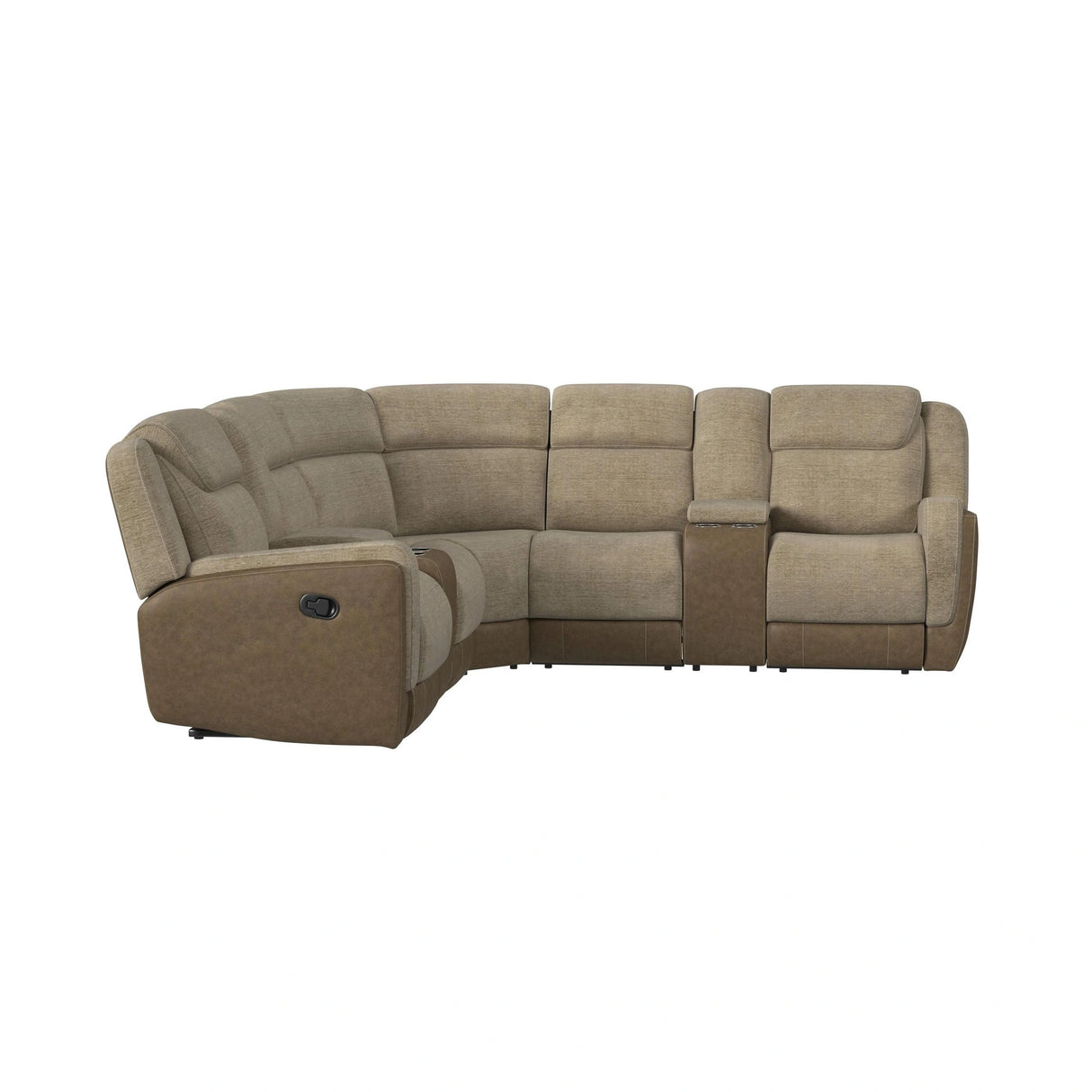 Hornet 3PC Sectional Set with Console and 2 Recliners