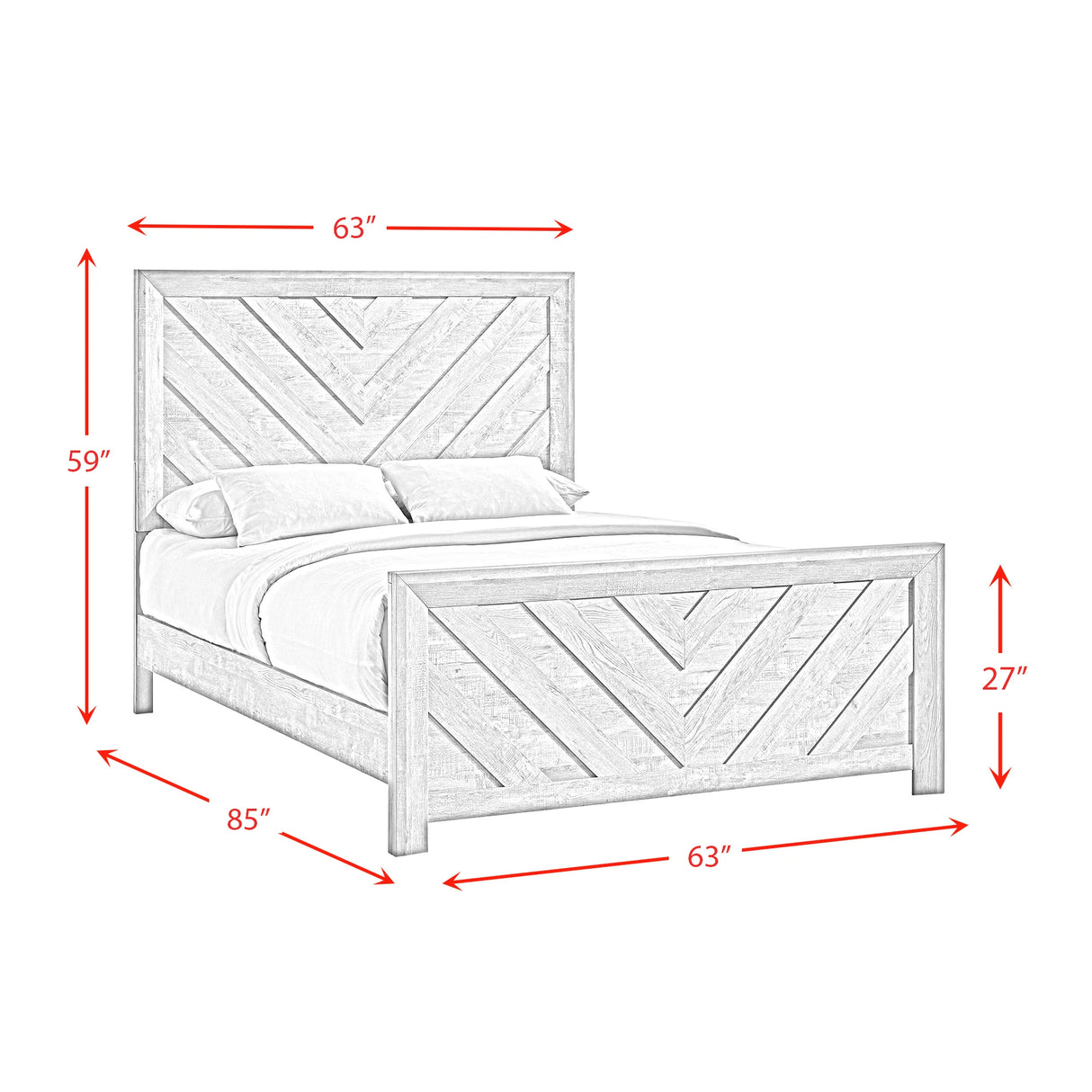Ellen Panel Bedroom Set in White