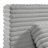 Rosebery UPH Bed with 2 Pillows in Light Grey Corduroy
