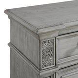 Glenmore Dresser and Mirror Set in Aged Grey