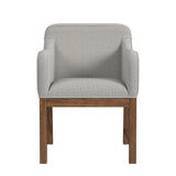 Glinda UPH Chair with Light Grey Fabric in Brown (2 Per Carton)