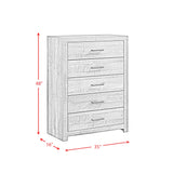 Bailey Bookcase Panel Bedroom Set with 2 Nightstands