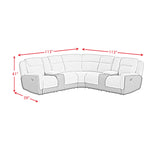 Hornet 3PC Sectional Set with Console and 2 Recliners