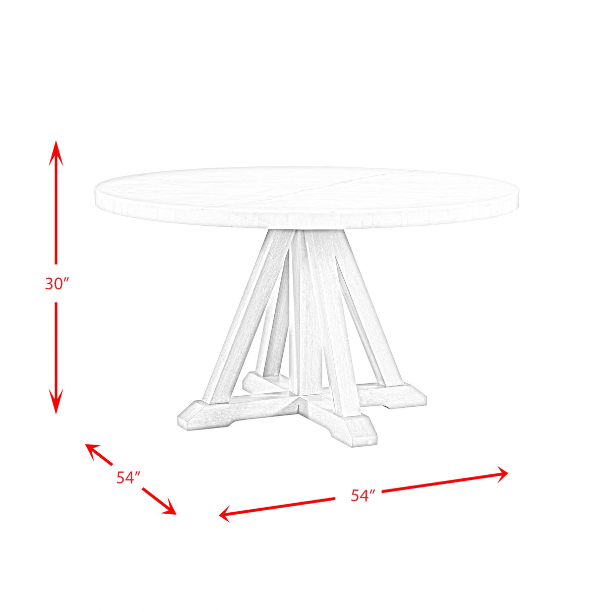 Lakeview Round 5PC Dining Set-Table & Four Chairs