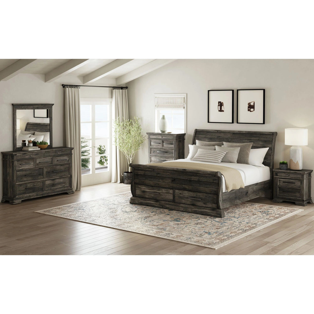 Park Ridge Sleigh Storage Bedroom Set