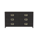 Tobias 6-Drawer Dresser in Black