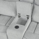 Motion Loveseat w/Console & Storage Arm