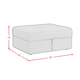 Options One Storage Ottoman in Palmer Plus Ash