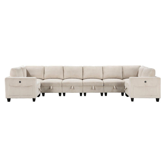 Walterboro-(8)8-Piece Sectional with Storage, Storage Pouches and Charging Ports image