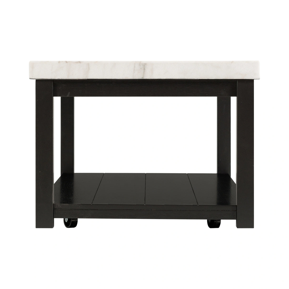 Marcello w/ White Top - Rectangular Coffee Table W/Casters