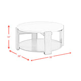 Rosamel Round Coffee Table in Ash Brown