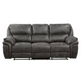 8517GRY-3 - Double Reclining Sofa