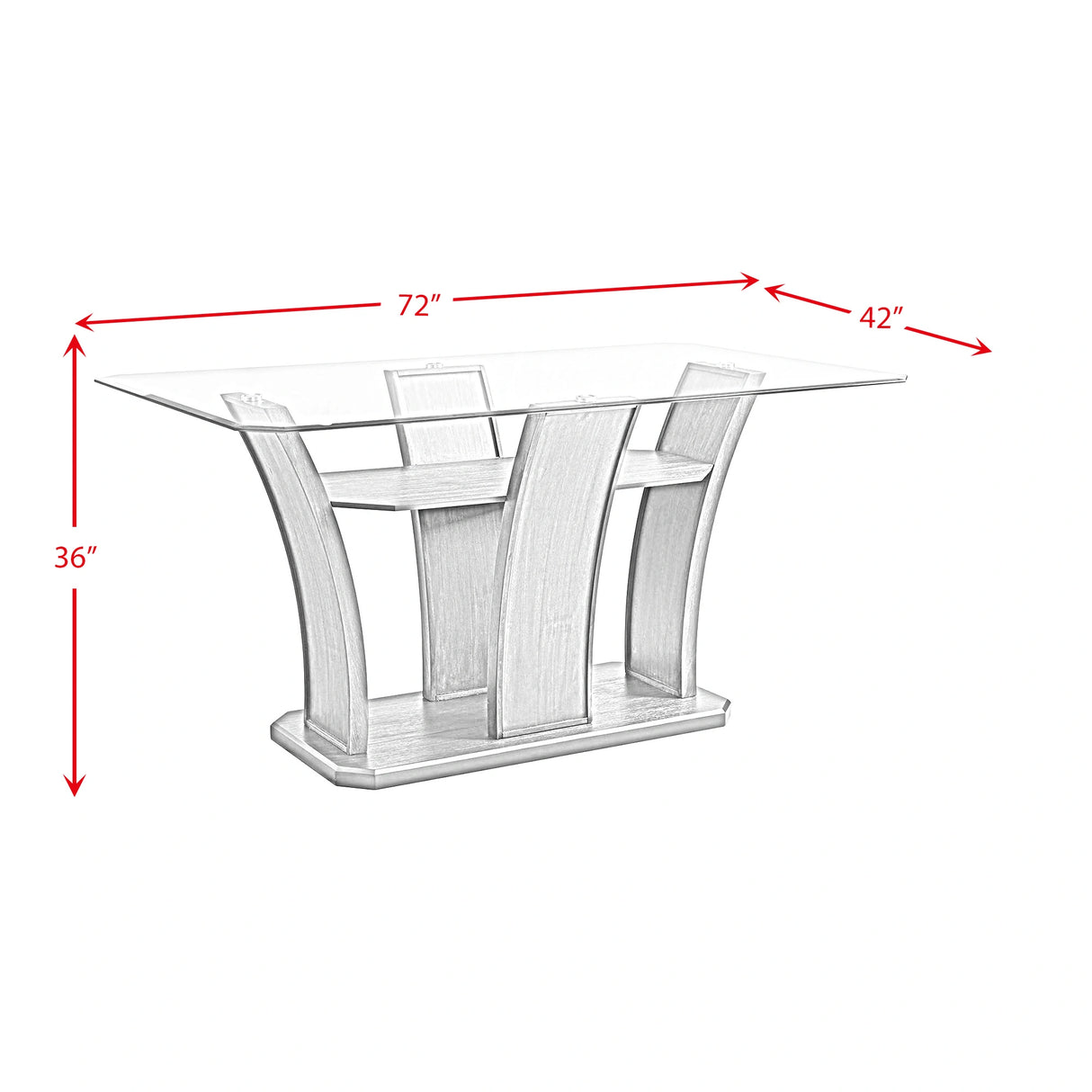 Dapper Grey Rectangular Counter Table