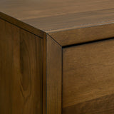 Malibu Bedroom Set with 2 Nightstands in Walnut