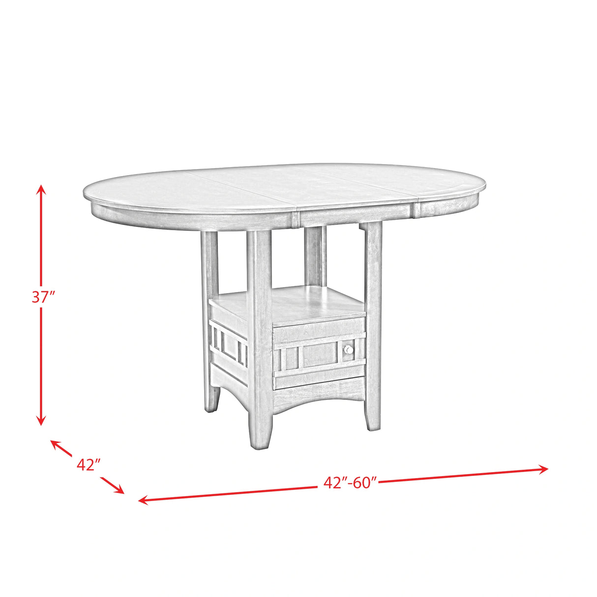Max Pub 5PC Dining Set-Table and Four Chairs