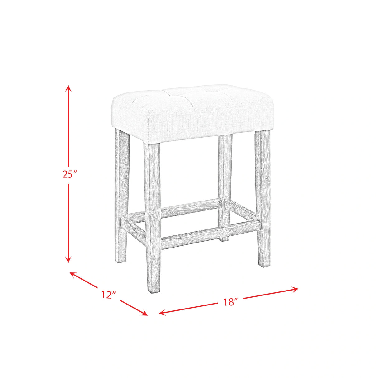 Oak Lawn Grey Bar Table Single Pack (Table + 3 Tan Fabric Stools)