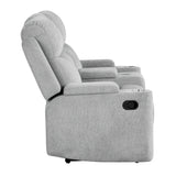 Motion Loveseat w/Console & Storage Arm