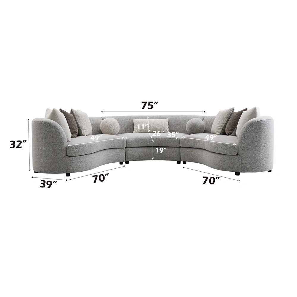 Sectional Sofa w/9 Pillows