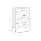 Westland 5-Drawer Chest in Almond