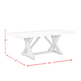 Lakeview Rectangular Standard Height Dining Table in White Marble