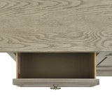 Whit-Ash Panel Bedroom Set with Door Chest in Light Grey