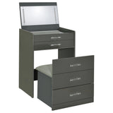 Danbury Makeup Vanity Table with LED Mirror and Stool